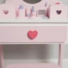 Tocador Con Banco De Madera Niñas Y Niños Rosa Y Blanco