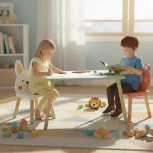 Mesa Sillas Madera Infantil - Niños