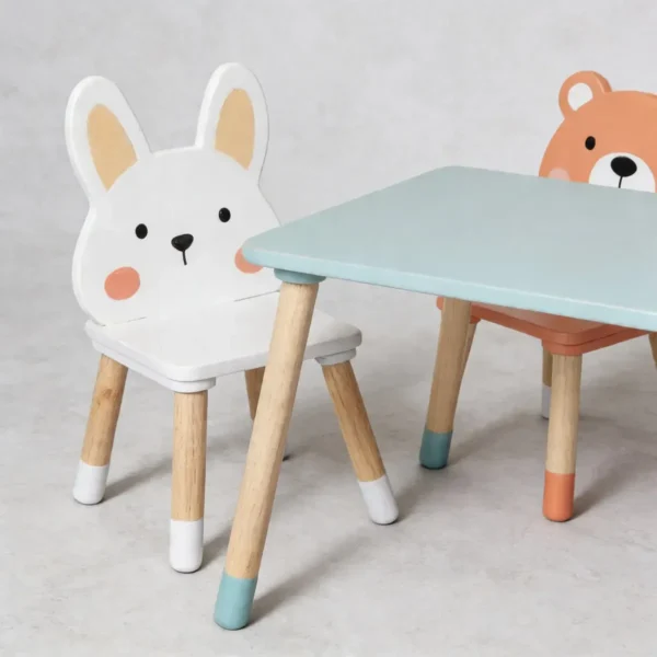 Mesa Sillas Madera Infantil - Niños