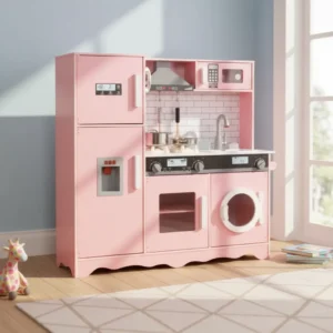 Cocina Madera Con Heladera Lavarropas Y Agua Real