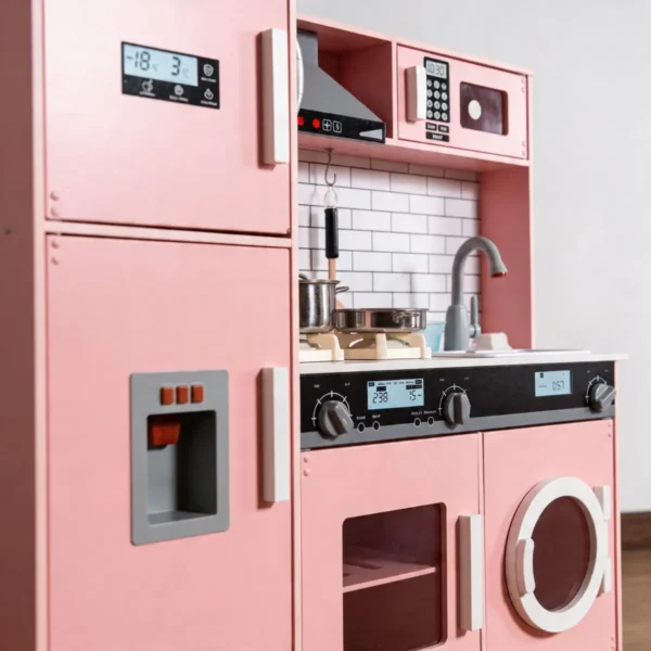 Cocina Madera Con Heladera Lavarropas Y Agua Real