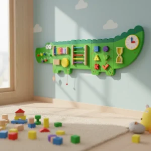 Panel Con Actividades Cocodrilo y Perro 150cm