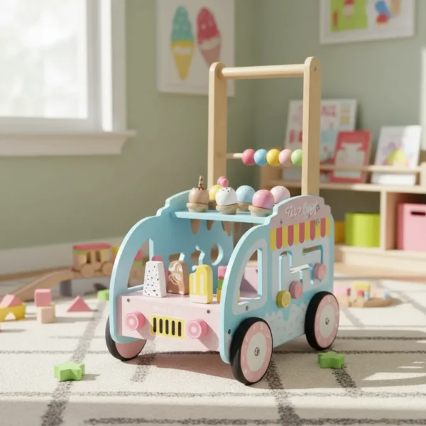Caminador Multisensorial De Madera Con Actividades