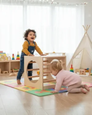 Cubo Pikler Montessori De Madera 40 X 40 Cm