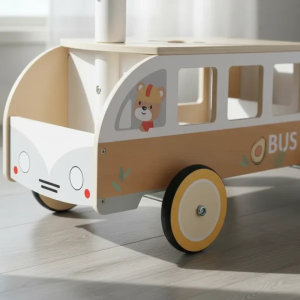 Andador Buggy Ómnibus De Madera Para Bebés Kids Buggie