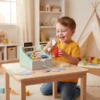 Caja Registradora De Juguete De Madera Con Accesorios Kids