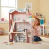 Casa Muñecas Madera Niños 3-9 Años 3 Pisos 7 Ambientes