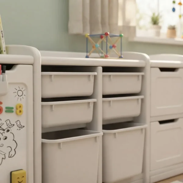 Organizador De Juguetes Infantil Con Pizarra Y Silla