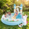 Piscina Inflable Intex Castillo Con Tobogán Y Rociador
