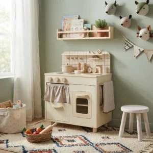 Cocinita Infantil Vintage De Madera Montessori