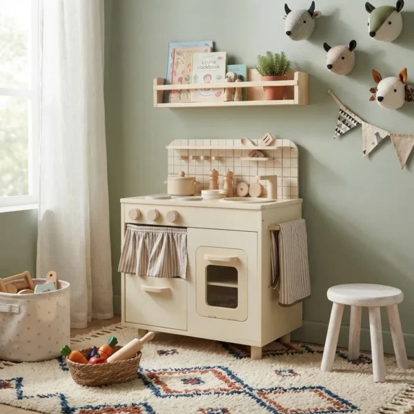 Cocinita Infantil Vintage De Madera Montessori