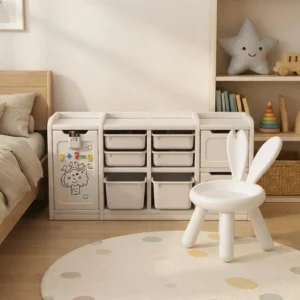 Organizador De Juguetes Infantil Con Pizarra Y Silla